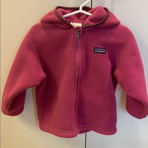 Patagonia hooded fleece. Girls size 2t